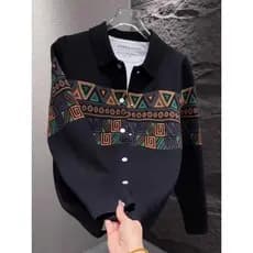 High-End Cardigan camisola jaqueta masculina primavera outono estilo étnico de manga comprida topo novo estilo Street We