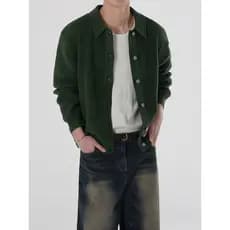 Lapela único Breasted malhas masculinas 2025 primavera outono coreano novo estilo simples Casual solto Cardigan camisola