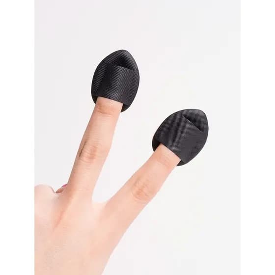 Silayla dedo Puff Mini pequeno pão cozido no vapor ponta do dedo gota de água esponja almofada de ar BB corretivo detalh