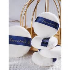 Ermu uva puff veludo pressionado pó maquiagem configuração pó solto veludo reunindo Oversized puff seco redondo
