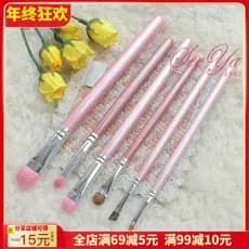 Pincel de maquiagem rosa haste longa conjunto de pincéis de maquiagem conjunto de olhos vison sombra escova de lã mancha