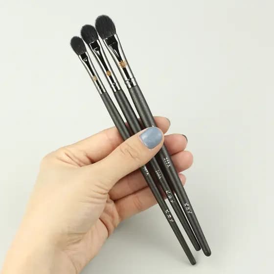Pônei recomendado conjunto de pincéis de sombra de cabelo de esquilo Picasso com três pincéis de lã 205a 206a 207a