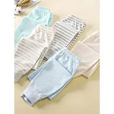 Calças compridas para bebês outono novo estilo calças de pijama para bebês meninos puro algodão meninas calças de linha