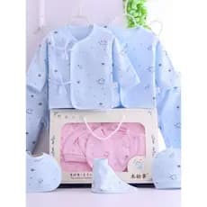 Roupas para recém-nascidos caixa de presente do bebê conjunto de 7 peças outubro-março bebê monge roupas de algodão puro