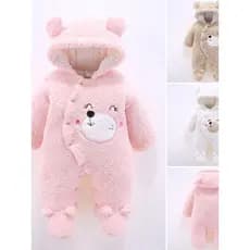Três meses roupas de bebê inverno bebê coberto macacão velo engrossado macacão inverno algodão roupas Outing
