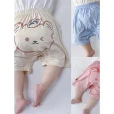 Bebê bebê Shorts roupas de verão estilo fino das mulheres dos homens bebê respirável calças leves casa calças pijama cal