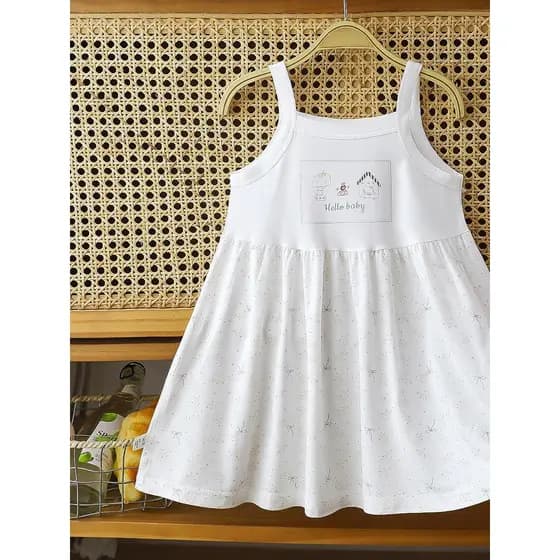 Feminino bebê vestido de seda gelo bebê Tencel camisola crianças Suspender saia colete princesa saia estilo fino