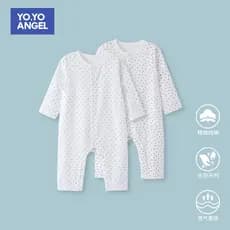Macacão de bebê verão puro algodão estilo fino de um ano de idade bebê verão manga comprida macacão 3-6 meses pijamas de