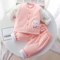 Conjunto de roupas quentes para bebês, roupas acolchoadas divididas, outono inverno, roupas de algodão, junho, roupas in
