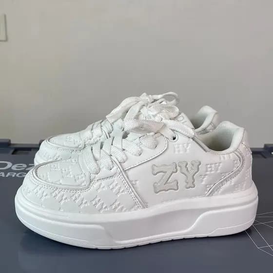 2025 verão novo estilo casal tênis casuais impresso flor velha sapatos sênior de sola grossa aumentando sapatos esportiv