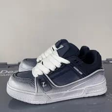 2025 novo estilo Retro gradiente cor tênis angustiado High-End All-Match sapatos masculinos ins influenciador sapatos es