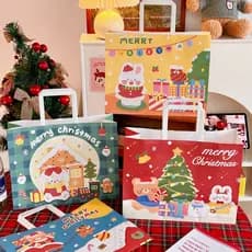 Qualidade selecionada saco de presente de natal embalagem portátil saco Premium saco de papel aniversário tamanho grande