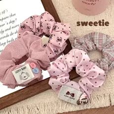 Criativo pequeno produto rosa doce laço de cabelo Scrunchy menina rabo de cavalo laço de cabelo elástico estilo coreano