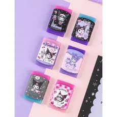 Kuromi Jelly Eraser Sanrio Crianças Bonito Gradiente Glitter Borracha Estudante Recompensa Presente