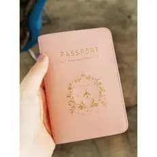 Bonito elegante curto passaporte titular criativo viagem no exterior saco portátil titular do passaporte saco de passapo