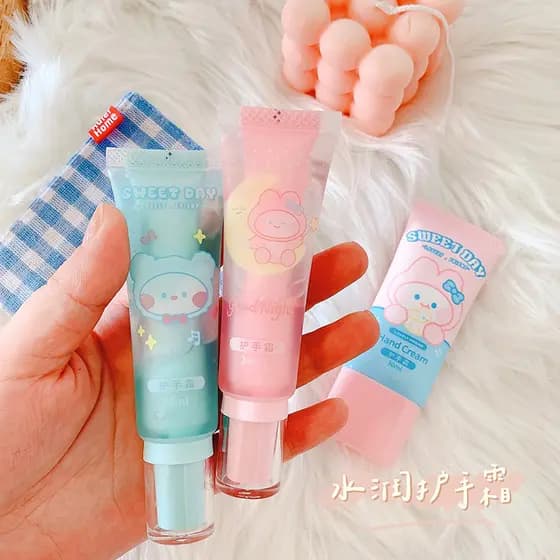 Animal bonito tubo duplo hidratante hidratante creme para as mãos pequeno portátil estudante Universal Anti-secagem hidr