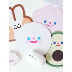 Criativo menina ins influenciador Smiley Face abacate bonito mouse pad portátil jogo mouse pad dos desenhos animados