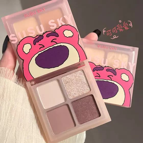 SUSU SKY Berry Vem Olhos Remover Sombra de Quatro Cores Fosca Iluminando Fino Piscando Alto Brilho Baixa Saturação Nude