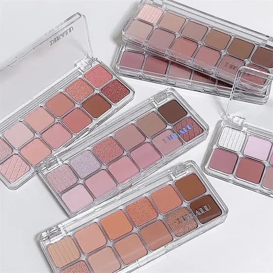 DIKALU paleta de sombras de 12 cores, espuma para os olhos inchados, primavera verão, paleta de cimento, fosco, perolado