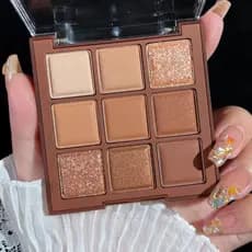 Roto paleta de sombras coloridas da terra, novo produto em pó delicado, paleta de sombras de Chocolate, duradoura, fosca