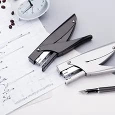 Deli grampeador portátil grande material de escritório grampeador multifuncional feminino florista grampeador economia d