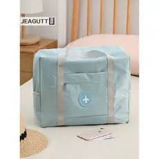 Bolsa de viagem de grande capacidade, bolsa de bagagem feminina, bolsa de armazenamento portátil, simples, de curta dist