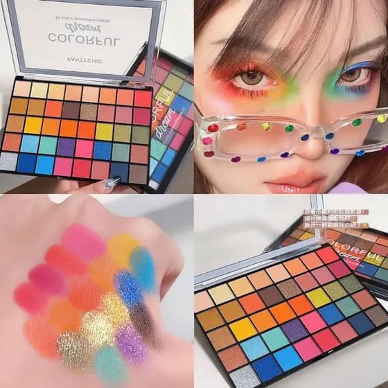 Paleta de sombras para os olhos novo estilo 40 cores paleta de sombras arco-íris grande paleta cor azul terra sombra pal