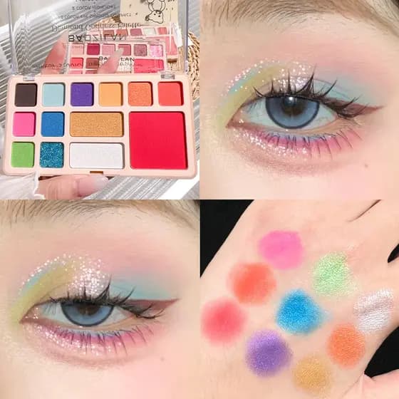 Nova paleta de sombras de treze cores, uma paleta multiuso, cor terra, perolada, fosca, transfronteiriça, maquiagem