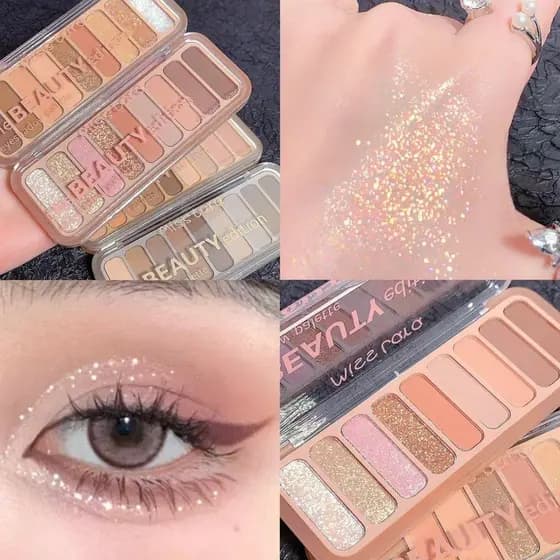 MissLara Paleta de sombras de nove cores Uma paleta multiuso fosca fina piscando cor terra barata pérola Glitter sombra