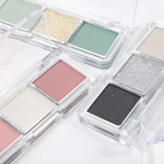 Novo influenciador nicho três cores paleta de sombras aparência luz rosto portátil Super quente perolado à prova dwaterp