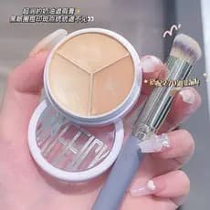 MAFFICK Tricolor Corretivo Capa Manchas Marcas de Acne Reduz Cicatrizes Olheiras Rasgo Groove Reparação Creme de Fundaçã