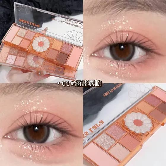 MISSLARA paleta de sombras uma paleta multiuso fosco perolado lantejoulas maquiagem transfronteiriça ins Blush sombra Pa