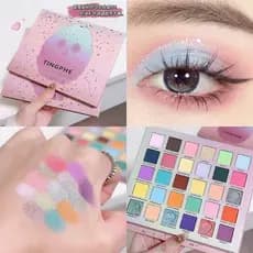 Tingphe 30 cores paleta de sombras cos jogar maquiagem arco-íris mostrar estudante palco maquiagem perolado fosco lantej