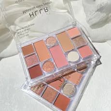 Novo estilo 12 cores paleta de sombras Glitter lantejoulas fosco perolado delicado luz transparente paleta de sombras be