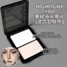 MGL fosco prato duplo molhado seco Natural brilho fixação maquiagem pó prensado alto brilho contorno Blush tudo-em-um pa