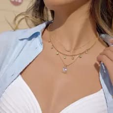 Colar Com Pingente De Sorriso Banhado A Ouro 18K-Joias Clássicas De Zircônia Para Mulheres