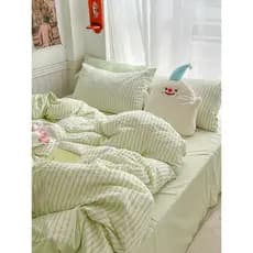 Ins estilo Seersucker lavado colcha capa única peça 150x200x230cm colcha dormitório único conjunto de três peças
