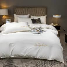 Conjunto completo de cama de hotel, pacote de combinação, branco puro, todo branco, capa de edredom, lençol b & b, hotel