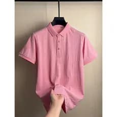 Etiqueta de corte de feijão!Super delicado macio pele-amigável confortável masculino verão cor sólida Jacquard Casual ma