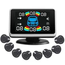 NEW-8 Sensor De Estacionamento Parktronic Carro Automóvel Invertendo Radar Eletrônico Traseiro Detector Automático Apoio