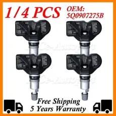 Sistema De Monitoramento Do Sensor De Pressão Dos Pneus 1/4PCS TPMS 5Q0907275B Para Audi RS3 Bentley Bentayga Porche Vol