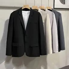 Verão luz estilo maduro Casual terno jaqueta masculina solta rufião bonito pequeno terno único negócio ocidental bonito
