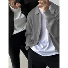 High-End sentimento outono inverno novo estilo japonês Retro camisola jaqueta masculina solta Casual malha de manga comp
