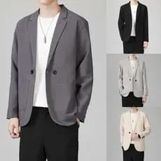 Verão único Blazer Design roupas masculinas High-End frito rua versão coreana na moda bonito terno estilo Hong Kong Casu