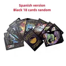 Espanha Original Pokémon cartão ouro preto prata Charizard Pikachu batalha coleção treinador brinquedo NM4D