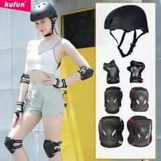KUFUN Patinação Ciclismo Skate Cotoveleiras Joelheiras Almofadas De Pulso Conjunto De Equipamentos De Proteção De Segura