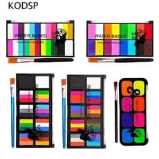 KODSP Pintura De Arte Corporal , Kit De Facial De Maquiagem Colorida ,  De Tintas A Óleo Com Pincel Paleta