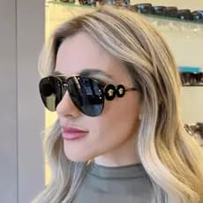 Óculos De Sol Elegantes E Modernos Estilo Piloto Europeu Americano De Alta Qualidade Adequados Para Homens Mulheres UV40