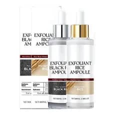 Ampola Esfoliante de Arroz Preto e Branco, Novidade 2025, Esfoliante Suave de Arroz para Rosto e Corpo, Esfoliante de Ar