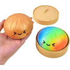 10 Pãezinhos Grandes de Pelúcia em Cores Aleatórias, Brinquedos de Descompressão para Amassar, Brinquedos Criativos de E